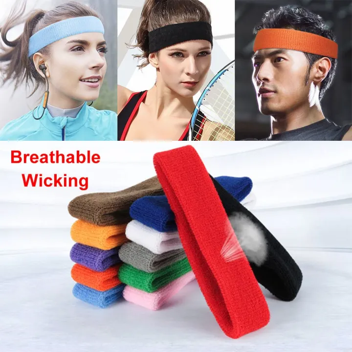 5210A%20Women/Men%20Tennis,%20Basketball%20For%20Yoga,%20Gym,%20Workout%20Running%20Terry%20Cloth%20Sports%20Headbands%20Athletic%20Sweat%20Bands%20Elastic%20Hair%20Bands%20Cotton%20Sweatband%20-%20Image%205