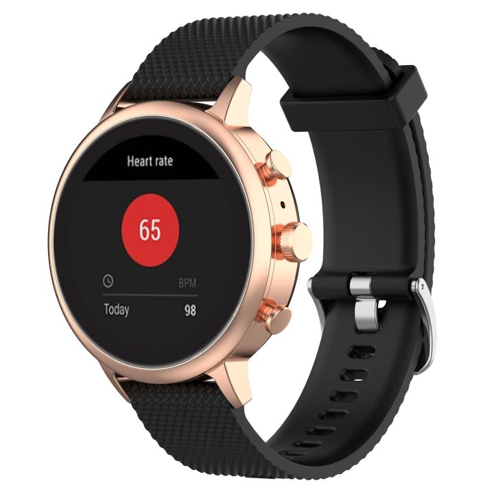 18mm Texture Silicone Wrist Strap Watch Band for Fossil Female