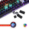 Arabic language mechanical keyboard 104 keys blue switch more than 20 kinds of lighting dazzling keyboard e-commerce spot. 