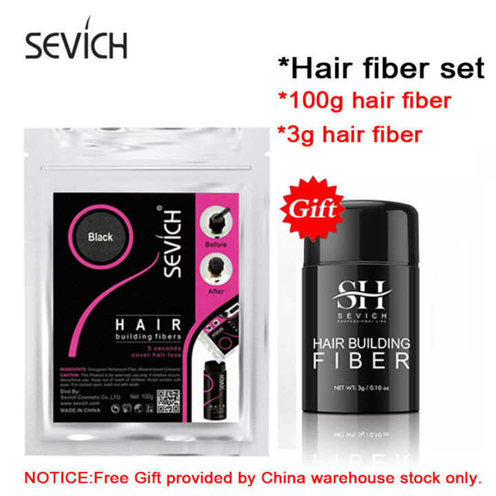 Sevich Hair Fibers Regrowth Powder Keratin Hair Building Fiber Powder Instant Hair Growth Concealer Applicator Hair Loss Product Lateil