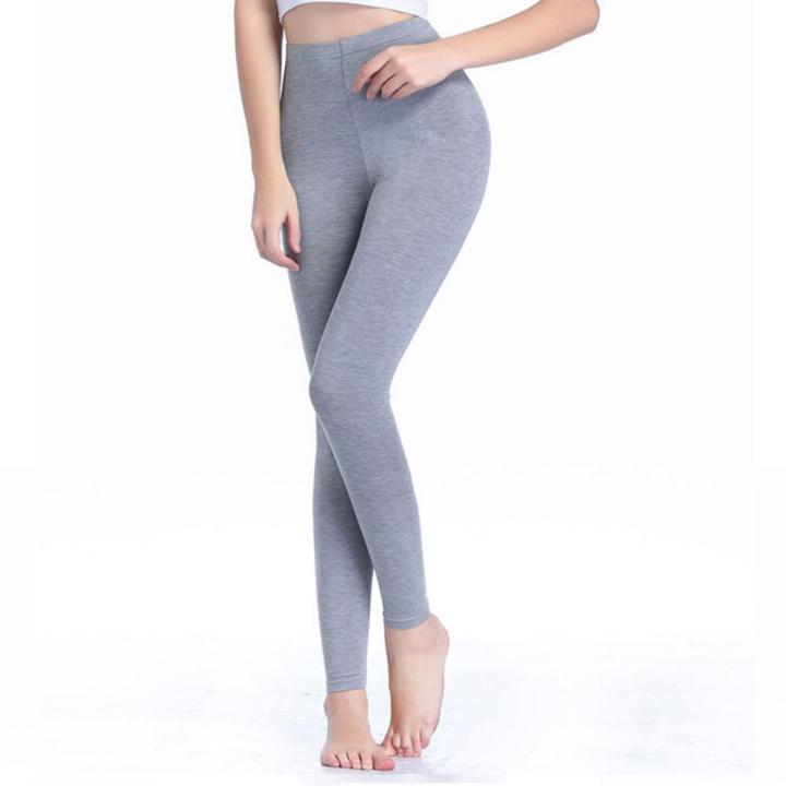 Long Johns Women's Single Thin Modal Cotton Slim Fit Leggings Body Shaping Compression Pants Cotton Knitted Trousers Inner Warm-Keeping Pants plus Size