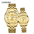 Longbo Watch New Fashion Couple Watch Men's Waterproof Steel Calendar Quartz Watch Tiktok Cross border hair generation. 
