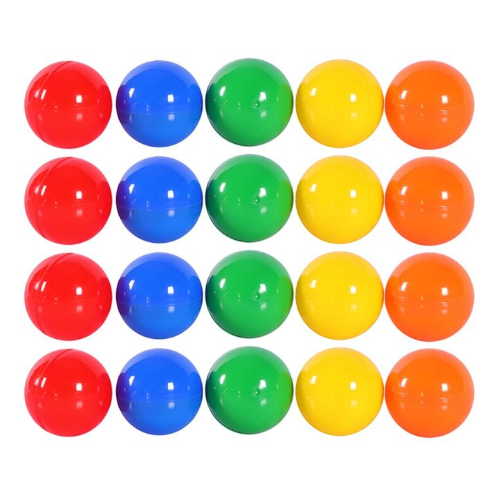 ♚ 50 Pcs Plastic Colored Festival Balls Plastic Fillable Balls Printed Pong Balls Gumball Machine Balls Lottery Balls Plastic Lottery Balls Party Game Balls