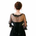 Women Party Bridal Casual Lace Shawl Wedding Cape Evening Dress Cape Style Shawl Elegant Light Sheer Gauze.