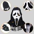 Ghost Face Scream Movie Horror Mask Halloween Killer Scary Headgear Mask Cosplay Adult Costume Accessories Props Suit. 