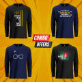 Random 4pcs Combo Long Sleeve T-Shirt || Stock Clearance Offer || Save 1200tk. 