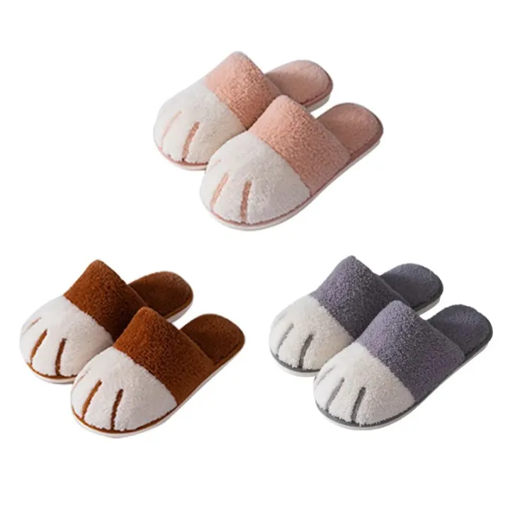 Shevalues%20Indoor%20Warm%20Plush%20Slippers%20For%20Women%20Men%20Cute%20Cat%20Paw%20Designe%20House%20Fur%20Slippers%20Mute%20Flats%20Slides%20Indoor%20Fluffy%20Shoes%20-%20Image%206