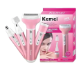Kemei KM-6637 4-in-1 Multifunctional Rechargeable Trimmer Set for Women. 