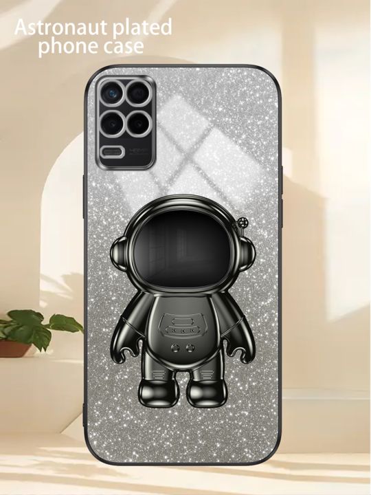 AnDyH%20Phone%20Case%20for%20OPPO%20A54%204G%20Flash%20Powder%20Gradient%20Plating%20Casing%20with%20Astronaut%20Stand%20-%20Image%206