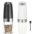 Electric Salt and Pepper Grinder Set Battery Operated Automatic Salt and Pepper Shakers Adjustable Coarseness LED Light Easy Install. 