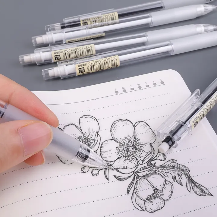 1/5Pcs%200.5/0.7Mm%20Simple%20Transparent%20Automatic%20Pencil%20Student%20Exam%20Activity%20Pencil%20Writing%20Pressing%20Pen%20Office%20Stationery%20Supplies%20-%20Image%202