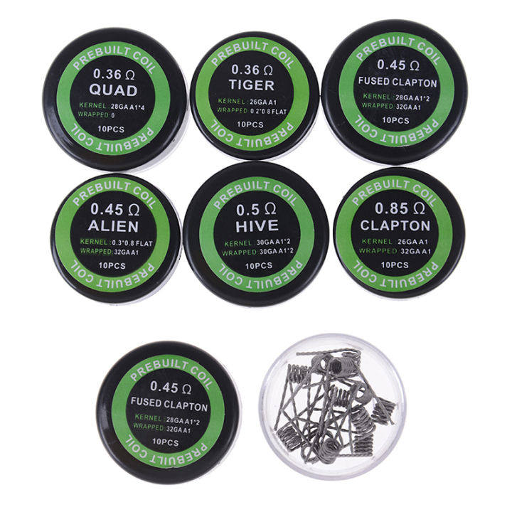 10Pcs%20A1%20Alien%20Quad%20Hive%20Fused%20Clapton%20Tiger%20Heating%20Wire%20Premade%20RBA%20RDA%20Coil%20-%20Image%202
