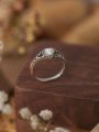 2023 Popular Heart shaped Australian Treasure Ring S925 Sterling Silver with Diamonds Fashion Versatile Simple Ring for Women.