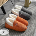 New Men Slippers Winter Warm Plush Fur Antiskid Cloud Slippers Outdoor Breathable Thick Flat Sole Soft Couples Home Slippers. 