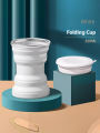 Silicone Collapsible Expandable Drinking Coffee Cup, Folding Drop-proof Retractable Heat-resistant Travel Camping Cup With Lid. 