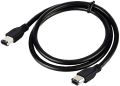 5FT 6 Pin to 6 Pin Firewire DV iLink Male to Male IEEE 1394 Cable(Black). 