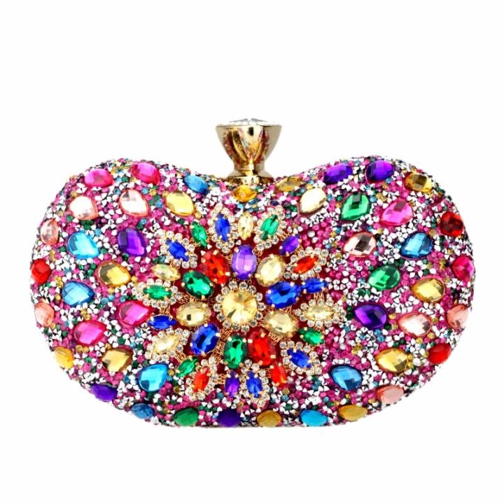 DG%20PEAFOWL%20Multi%20Color%20Partry%20Bags%20Crystal%20Women%20Evening%20Metal%20Clutches%20Bag%20Wedding%20Party%20Prom%20Bridal%20Handbag%20Purse%20-%20Image%202