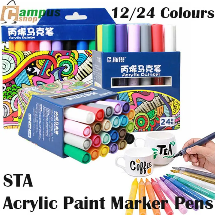 STA%20Acrylic%20Paint%20Markers%20Pen-12/24%20Colours%20-%20water%20color%20-%20Image%202