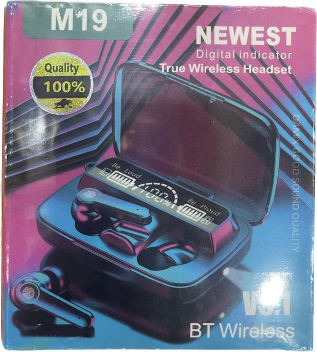 M19%20Earbuds%20TWS%20Earphone%20Intelligent%20Touch%20Control%20Wireless%20Bluetooth%205.1%20Headphones%20Waterproof%20LED%20Display%20With%20Microphone%20-%20Image%202
