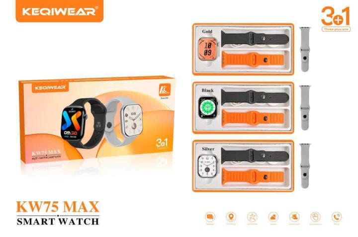 KEQIWEAR%20KW75%20Max%20Smart%20Watch%203%20Straps%20Band%20Full%20HD%20Touch%20Screen%20Wireless%20Charging%20Long%20Battery%20Life%20Smartwatch%20for%20Men%20and%20Women%20-%20Image%202