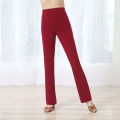 Yoga Pants Women's Black Modal Bootcut Trousers Sports Trousers Square Dance Dance Pants Female Students Practice Straight-Leg Pants.