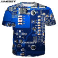 【100%-original】 Jumeast 3D Electronic Chip Printed Men T-shirts Oversized Aesthetic Flipper Zero Hacker Graphic T Shirt Clothing Tops T-shirty. 