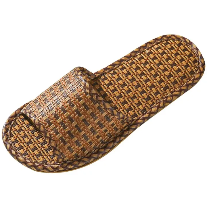 women%20and%20men%20Slippers%20non-slip%20home%20rattan%20grass%20indoor%20couple%20home%20men%20and%20women%20spring%20and%20summer%20bamboo%20woven%20sandals%20-%20Image%204