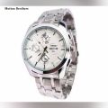 UJTY BSZ Men's business watch alloy quartz watch TIT290 Silver Full. 
