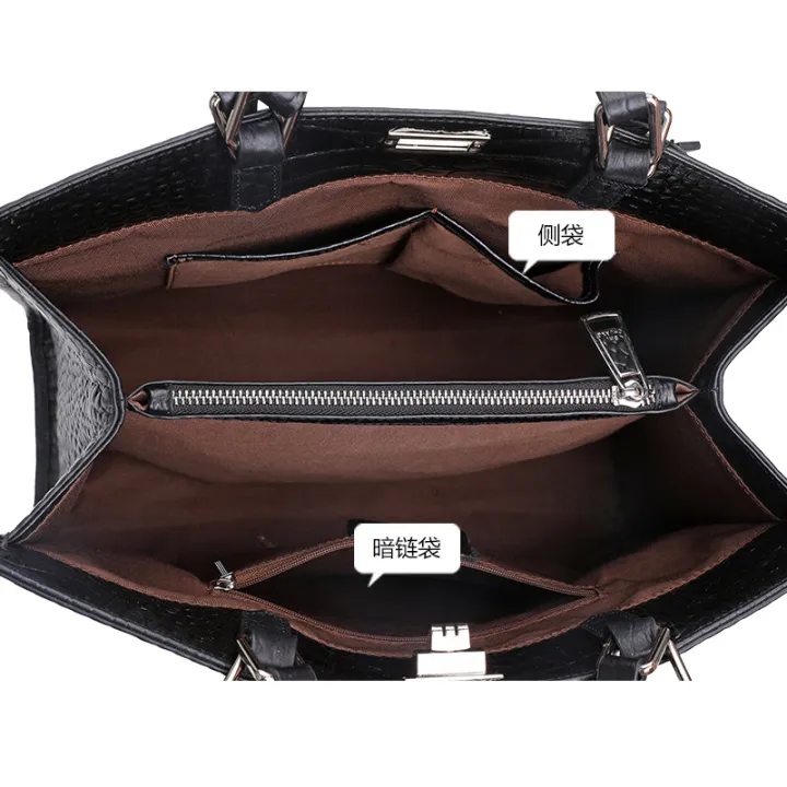 Genuine%20leather%20crocodile%20print%20handbag%20bag%20women's%202024%20new%20fashion%20and%20versatile%20temperament%20retro%20classic%20large%20capacity%20tote%20bag%20-%20Image%205