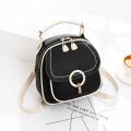 Korean Style Ladies Small Handbags 2022 New PU Leather Backpack Cute Women Soild Color Bag.