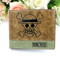 Anime Pirate King Monkey D Luffy Men's Short Wallet Card Holder Purse. 