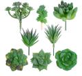 1PC Artificial Green Succulents Creative  DIY Flower Head Home Garden Desktop Decoration Plants. 