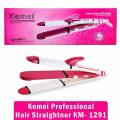 Kemei KM-1291 Professional 3 in 1 Hair Straightener Curler And Zic Zac Iron - Hair Straightener. 