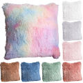 Cushion Cover Fluffy Widely Applied Square Shaped Decorative Plush Sofa Pillowcases for Couch. 