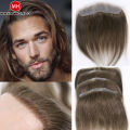 0.06mm Ultra Thin Skin Men Toupee For Forehead #4 Brown Front Hairline Patch For Male Human Hair Wig Capillary Prosthesis Peruk. 
