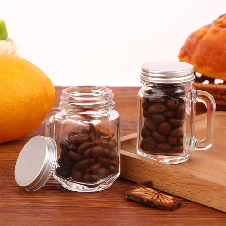 1Pc 40ml Mini Jam Honey Jar Portable Leakproof Coffee Milk Juice Bottle With Lid Home Party Bar