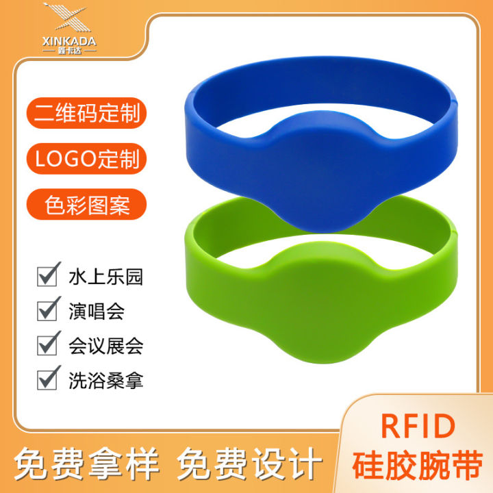 Manufacturer rfid Silicone Wristband Induction Chip rfid Bracelet Fitness Sauna Bath nfc Wristband