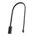 4-pin PWM splitter hub computer CPU/fan power multiple connector cable adapter support 3-pin/4-pin fans. 