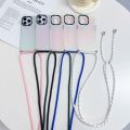 Crossbody Necklace Lanyard Aurora laser phone Case For OPPO Reno 5 Pro 6 Pro 7 8 9 10 Findx 5 6 Realme 11 Clear Shockproof Cover. 
