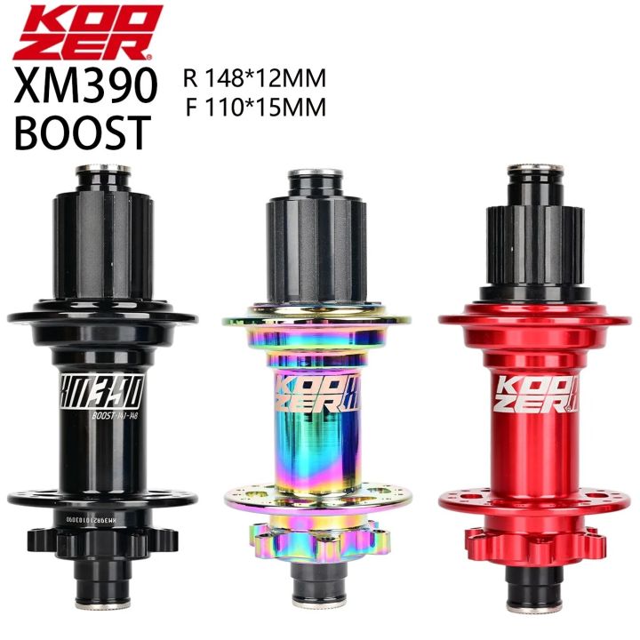 KOOZER XM390 MTB Mountain Bike Disc BOOST Hubs Front Rear 15x110 12x148 Sealed Bearing Hub 6 Bolt 32H 11 12 Speed Bicycle Hub