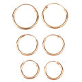 3 Pair/Set Fashion Women Girl Simple Round Circle Small Ear Stud Earring ANLAN. 