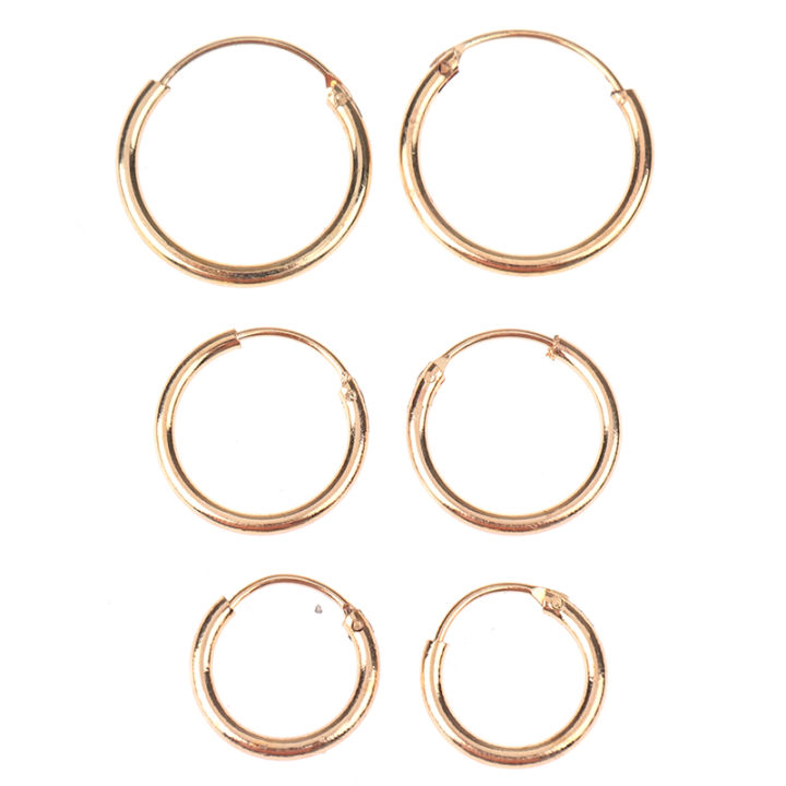 3%20Pair/Set%20Fashion%20Women%20Girl%20Simple%20Round%20Circle%20Small%20Ear%20Stud%20Earring%20ANLAN%20-%20Image%202