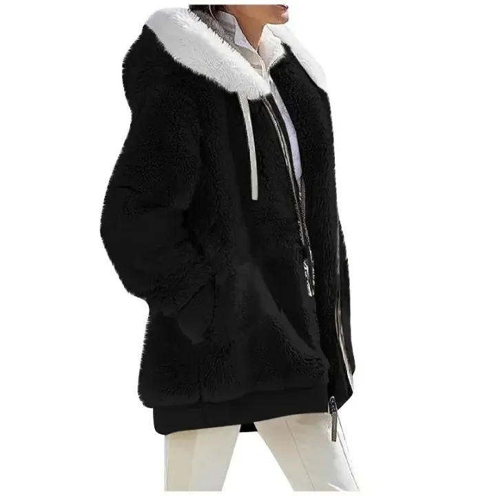 Autumn%20Winter%20Fashion%20Women's%20Coat%20New%20Casual%20Hooded%20Zipper%20Lady%20Clothes%20Cashmere%20Female%20Fleece%20Jacket%20Solid%20Color%20Ladies%20Coats%20-%20Image%202