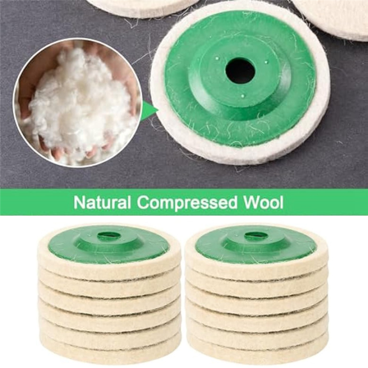 18%20Pack%20Wool%20Felt%20Disc%20Wheel%20for%20100%20Angle%20Grinder,%20Buffing%20Polishing%20Buffer%20Bore%20Dia%20Green%20-%20Image%206