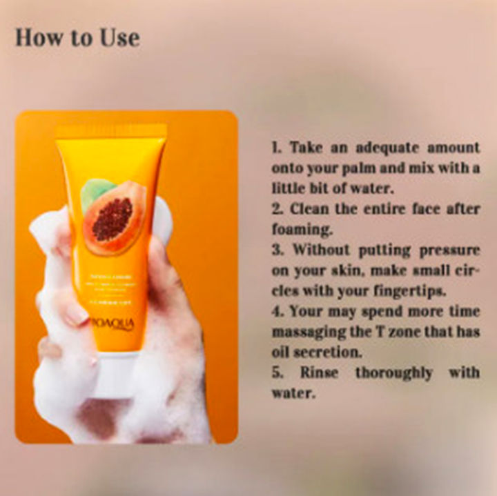 BIOAQUA%20Papaya%20Face%20Cleanser%20-%20100gm%20made%20in%20china%20-%20Image%204