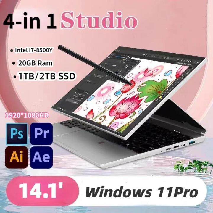 14-inch+14-inch Touch Ccreen Foldable 4-in-1 Laptop Intel N95 2K 32GB ...