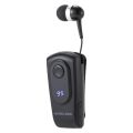 Wireless Bluetooth Headset Clip Ears In Lotus With Wire Headphone Retractable Wire Stereo Handsfree Earbuds Ear Blues For Phone.