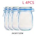 【Hey my home】10PCS Mason Jar Bottles Candy Cookies Bag Seal Fresh Food Storage Bag Snacks Organizer Kitchen.