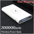 200000mAh New Wireless Power Bank Two-way Super Fast Charging Powerbank Portable Charger Type-c External Battery Pack for IPhone.