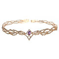 【Sell-Well】 Movie Round Elves Hair Crown Tiara Women Waterdrop Zircon Headband Bridal Hair Accessories Crown Cosplay Headwear Gifts Gener.